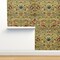 Victorian Vines Birds Botanical Damask Strawberry William Morris Custom Removable Wallpaper by Spoonflower Peel & Stick Wallpaper 2FT Wide
